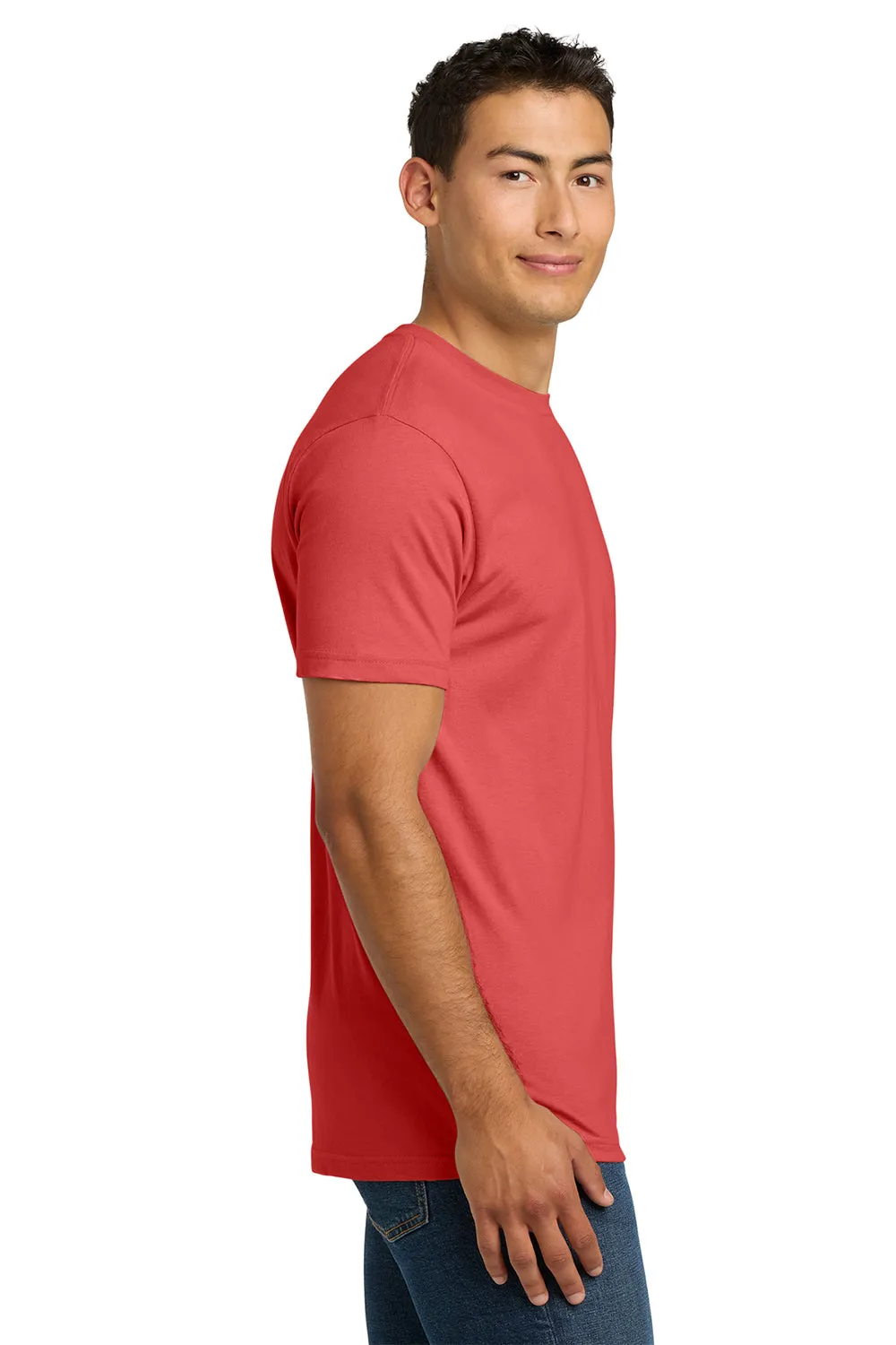 Next Level Mens Fine Jersey Short Sleeve Crewneck T-Shirt - Watermelon Red