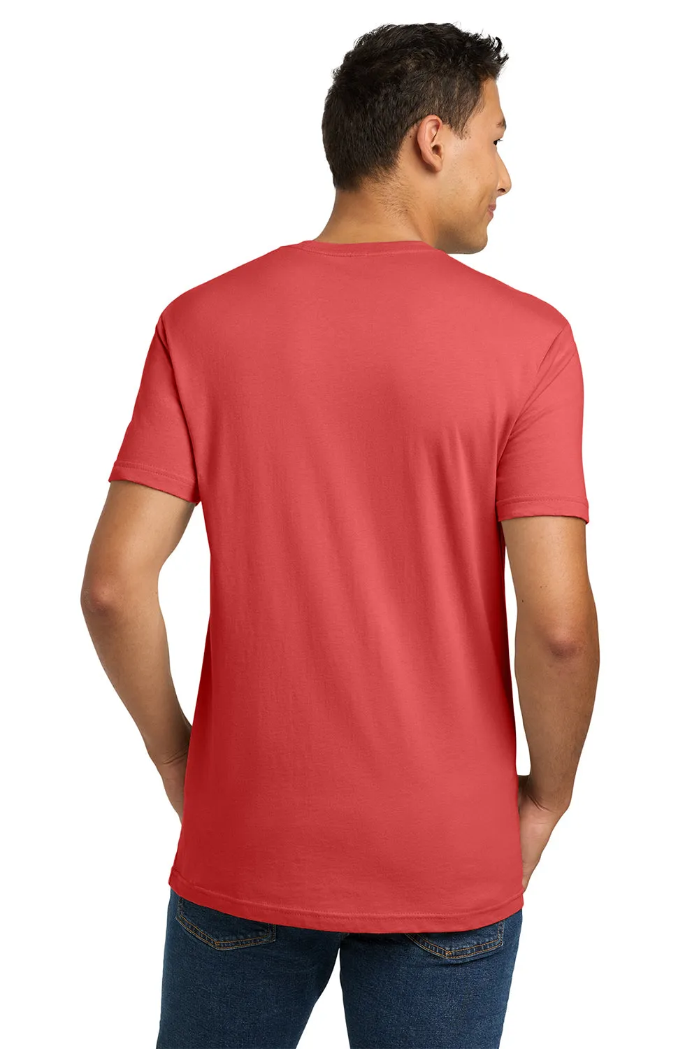 Next Level Mens Fine Jersey Short Sleeve Crewneck T-Shirt - Watermelon Red