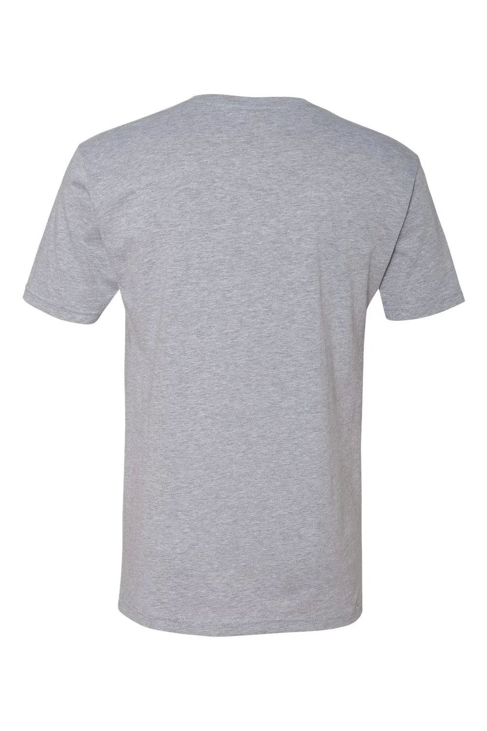 Next Level Mens Fine Jersey Short Sleeve V-Neck T-Shirt - Heather Grey