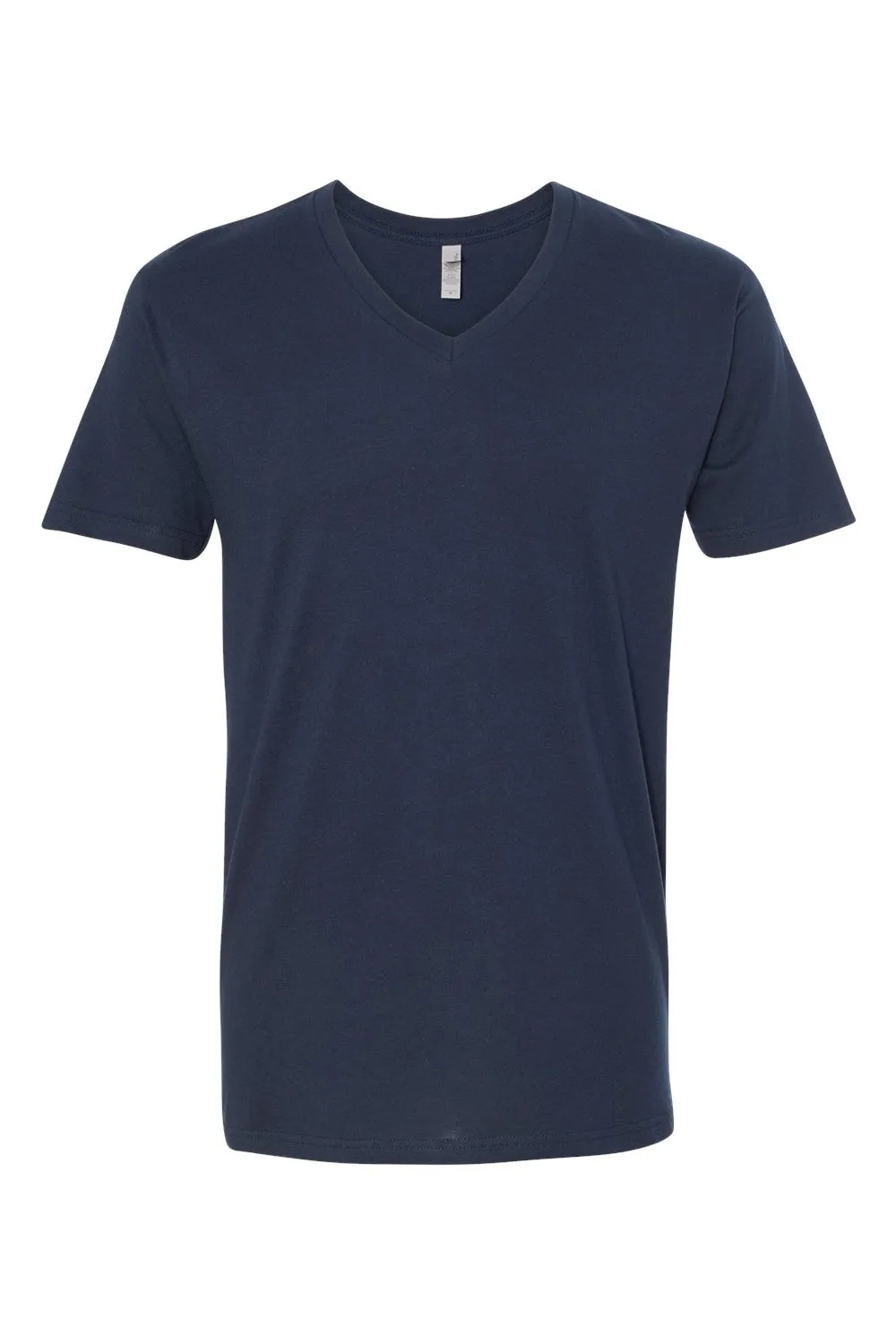 Next Level Mens Fine Jersey Short Sleeve V-Neck T-Shirt - Midnight Navy Blue