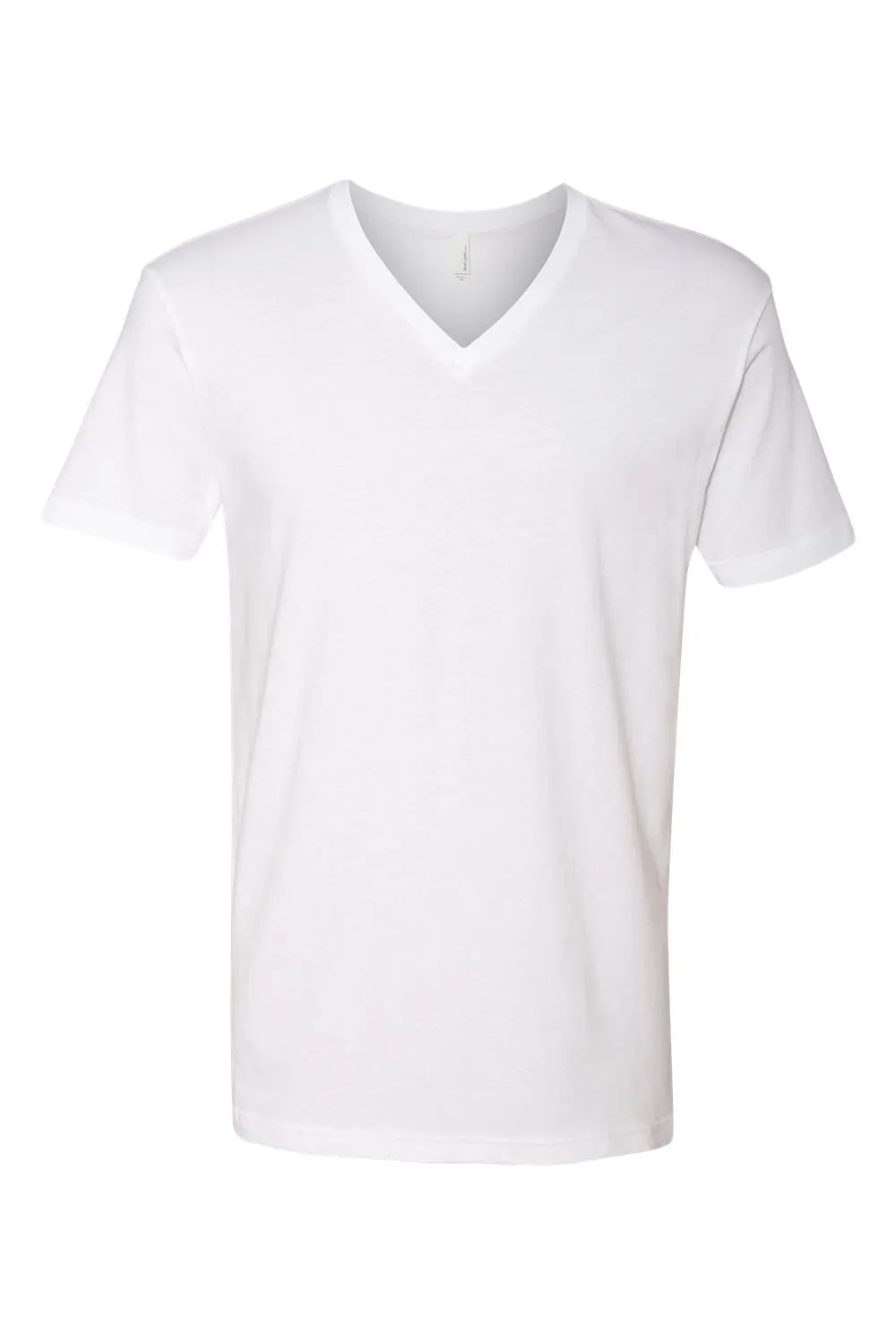 Next Level Mens Fine Jersey Short Sleeve V-Neck T-Shirt - White