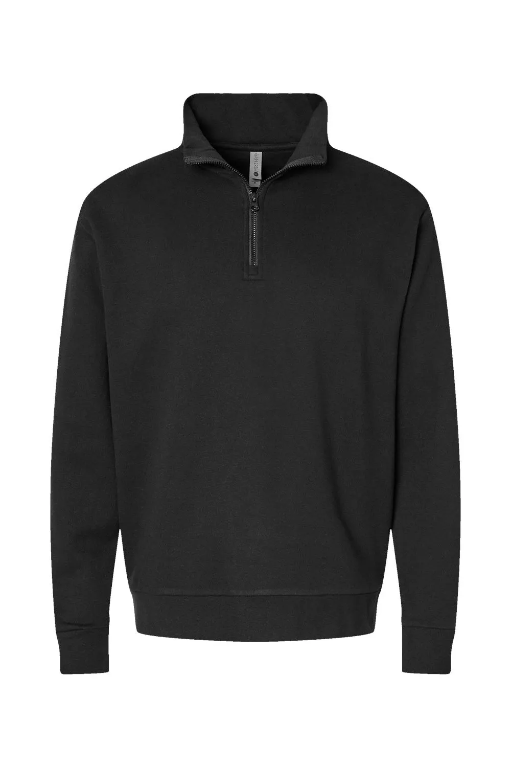 Next Level Mens Fleece 1/4 Zip Sweatshirt - Black