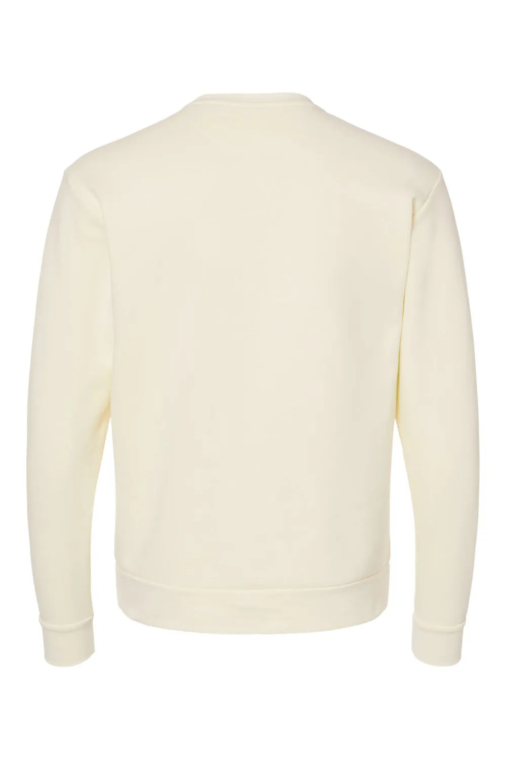 Next Level Mens Fleece Crewneck Sweatshirt w/ Pouch Pocket - Natural