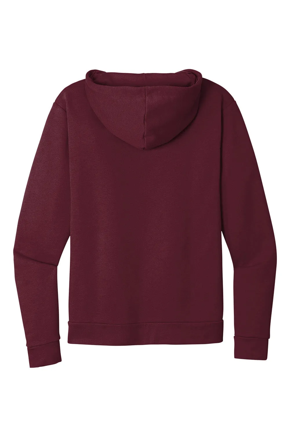 Next Level Mens Fleece Full Zip Hooded Sweatshirt Hoodie w/ Pockets - Maroon