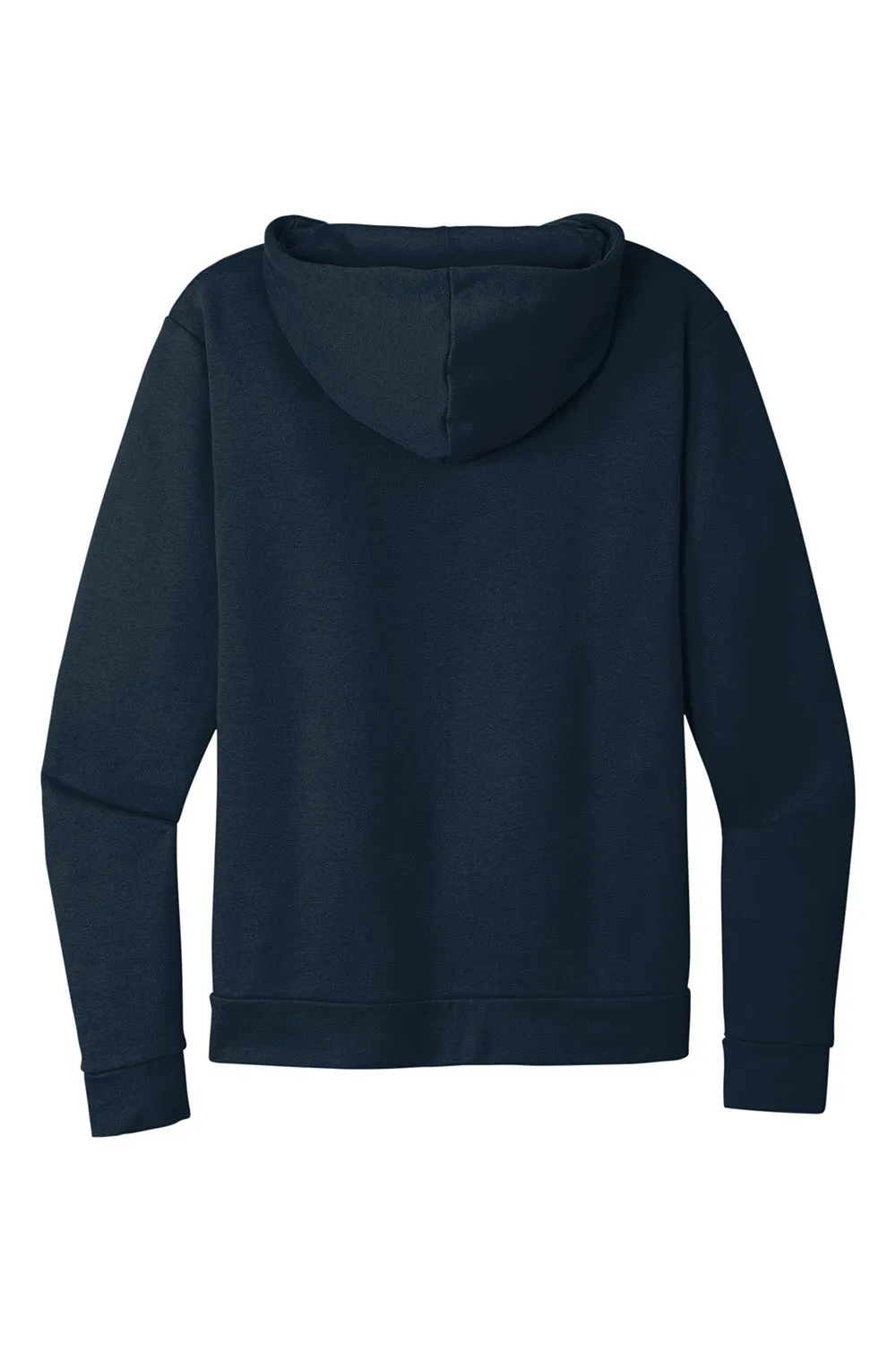 Next Level Mens Fleece Full Zip Hooded Sweatshirt Hoodie w/ Pockets - Midnight Navy Blue