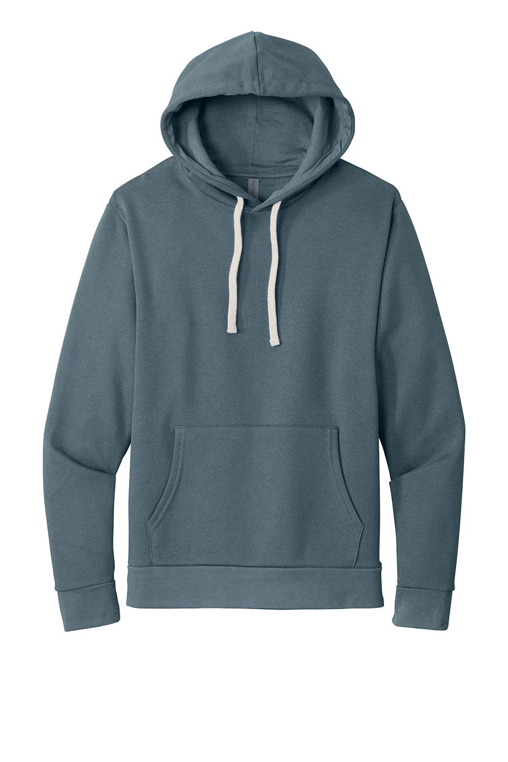 Next Level Mens Fleece Hooded Sweatshirt Hoodie w/ Pouch Pocket - Antique Denim Blue