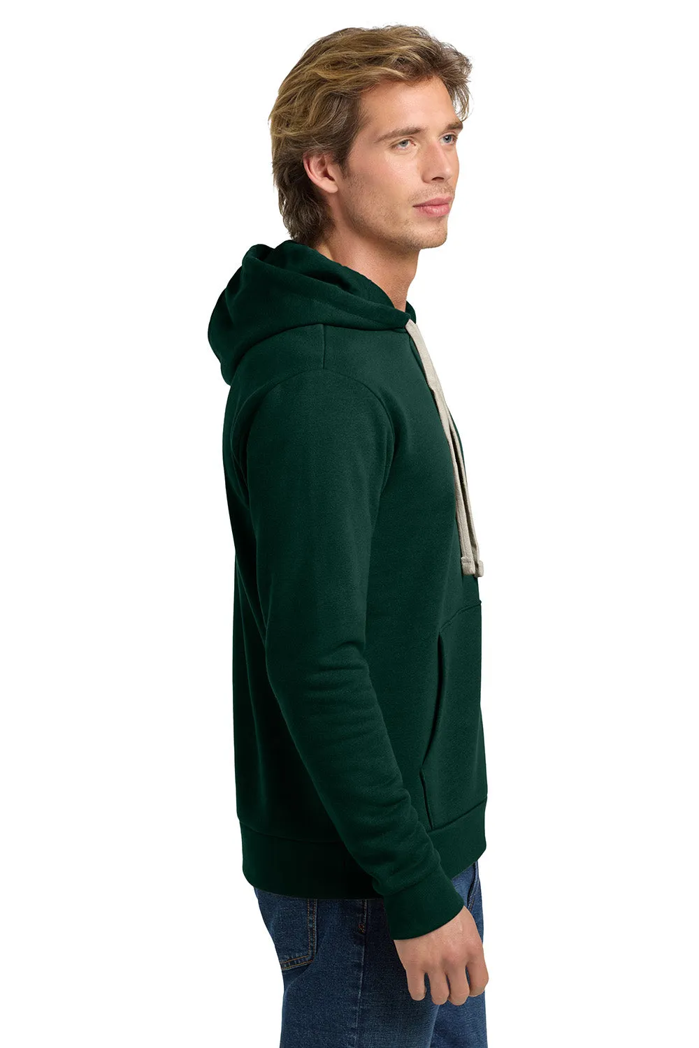 Next Level Mens Fleece Hooded Sweatshirt Hoodie w/ Pouch Pocket - Forest Green