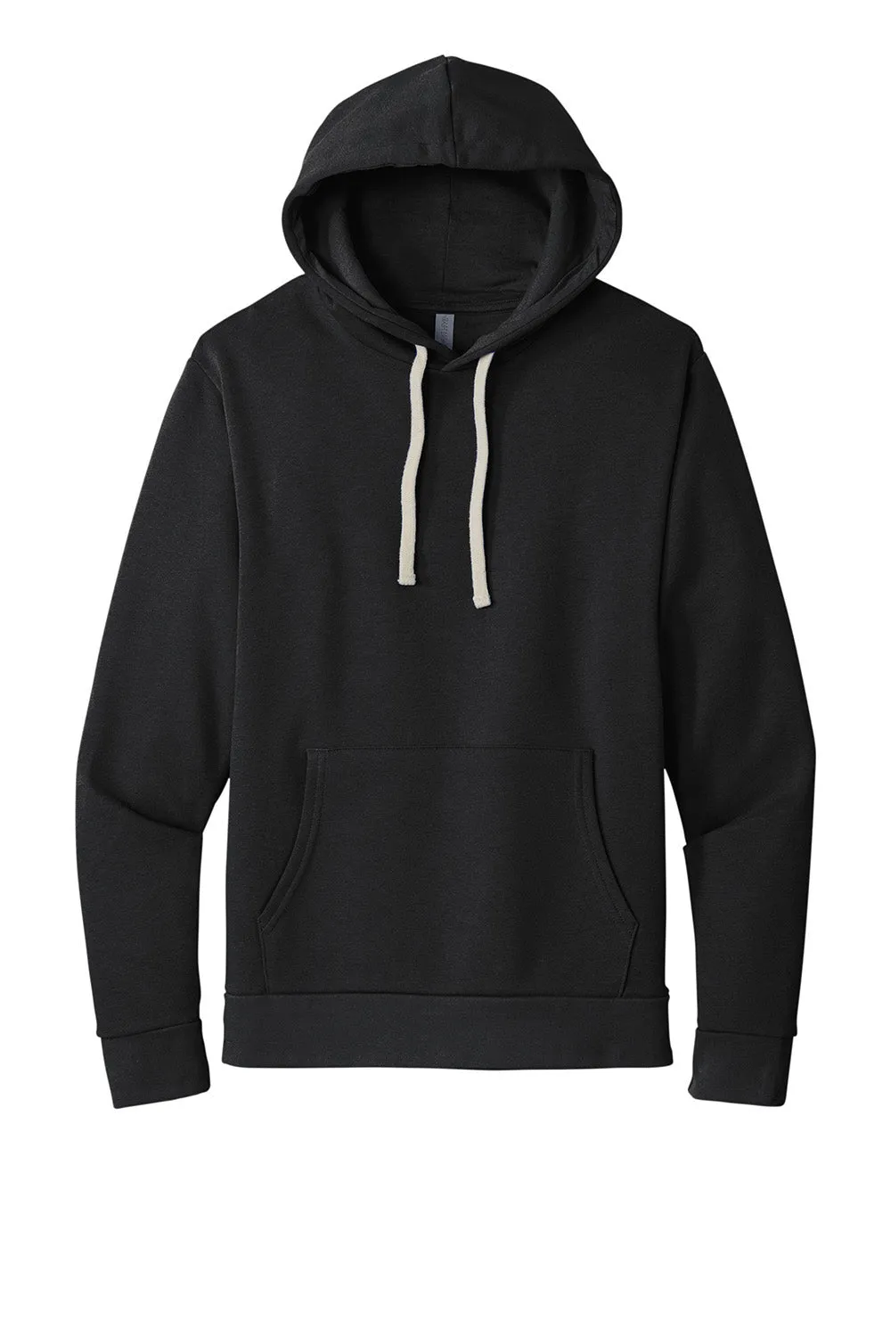 Next Level Mens Fleece Hooded Sweatshirt Hoodie w/ Pouch Pocket - Graphite Black