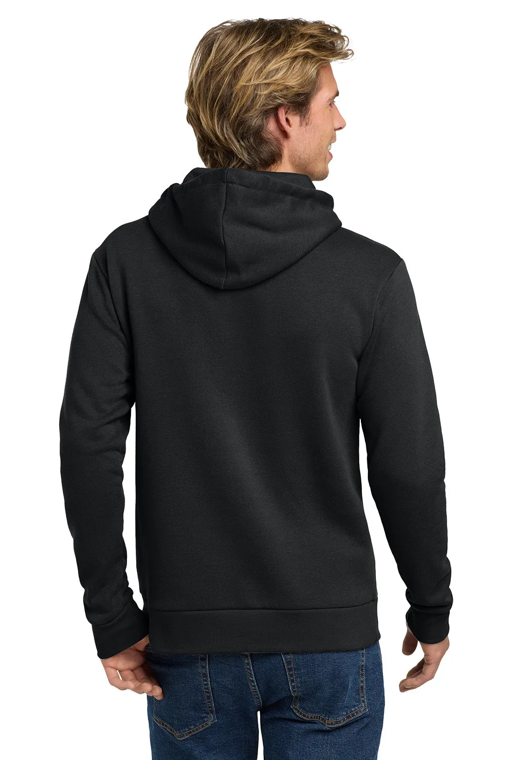 Next Level Mens Fleece Hooded Sweatshirt Hoodie w/ Pouch Pocket - Graphite Black