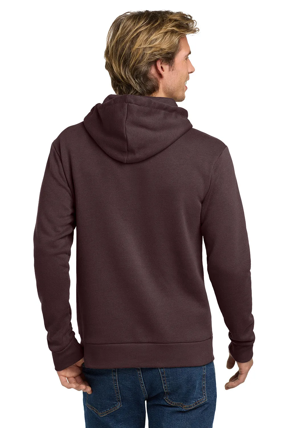 Next Level Mens Fleece Hooded Sweatshirt Hoodie w/ Pouch Pocket - Oxblood