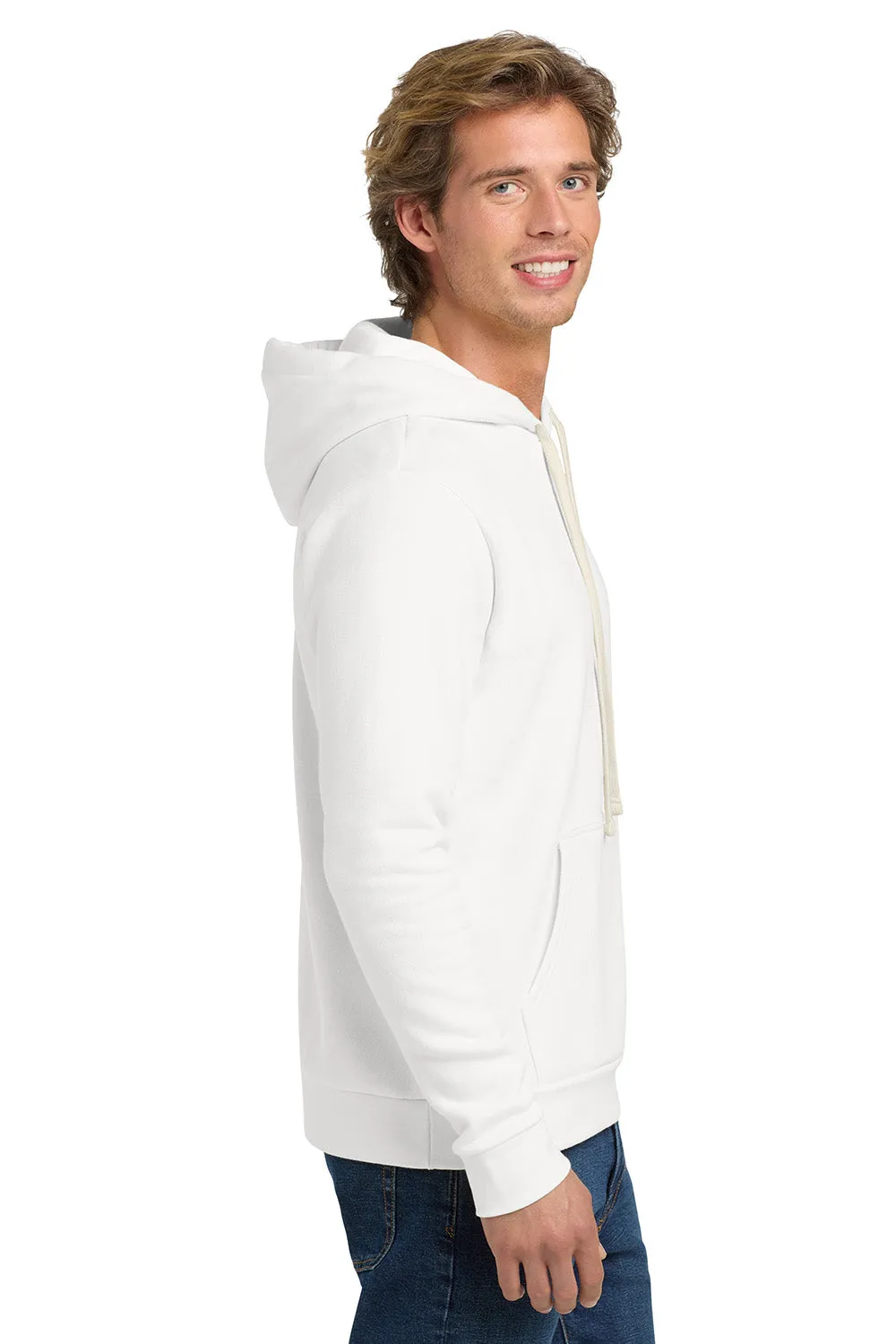 Next Level Mens Fleece Hooded Sweatshirt Hoodie w/ Pouch Pocket - White