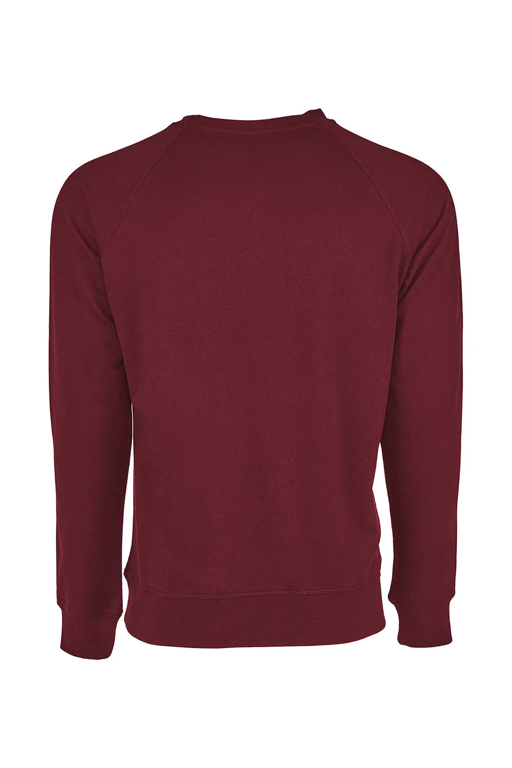 Next Level Mens French Terry Long Sleeve Crewneck T-Shirt - Cardinal Red