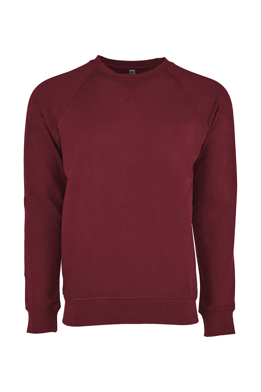 Next Level Mens French Terry Long Sleeve Crewneck T-Shirt - Cardinal Red