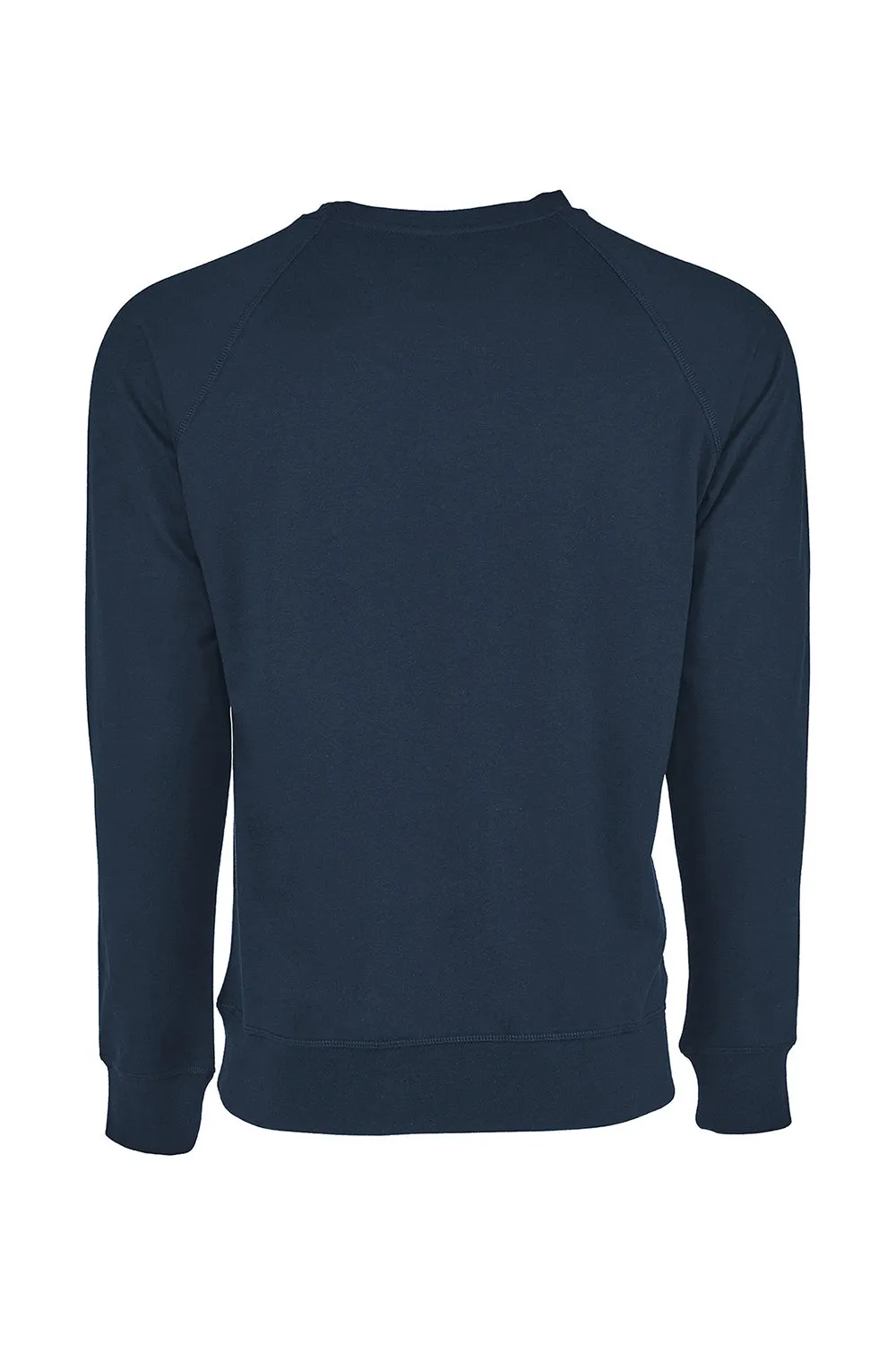 Next Level Mens French Terry Long Sleeve Crewneck T-Shirt - Cool Blue