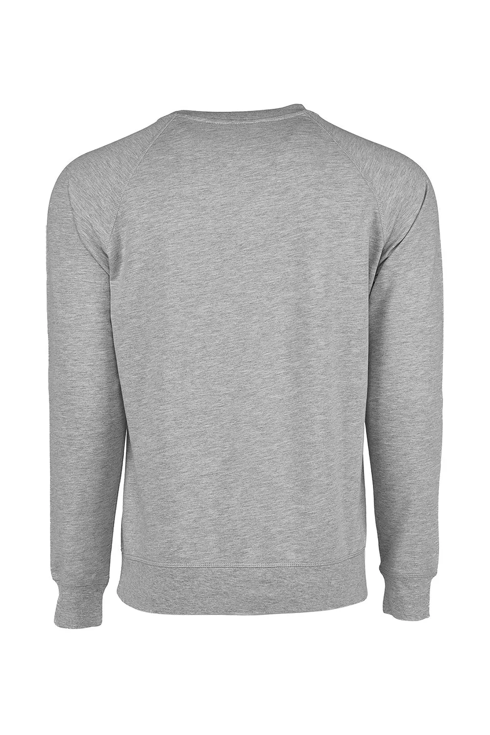 Next Level Mens French Terry Long Sleeve Crewneck T-Shirt - Heather Grey