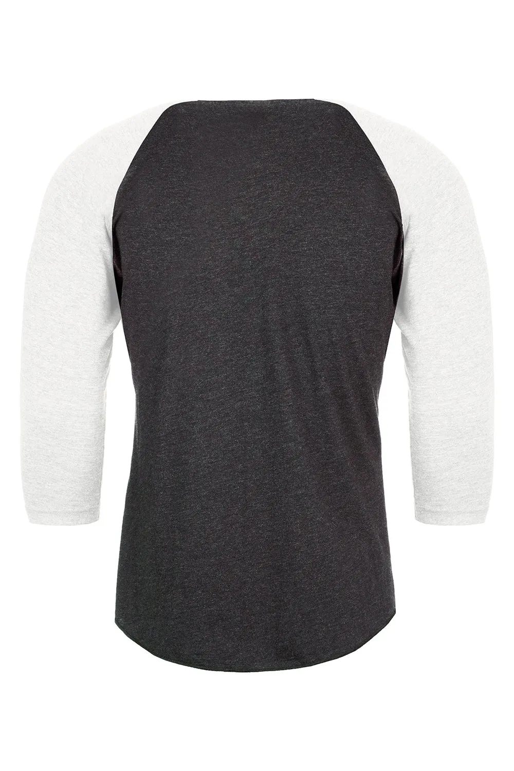 Next Level Mens Jersey 3/4 Sleeve Crewneck T-Shirt - Vintage Black/White