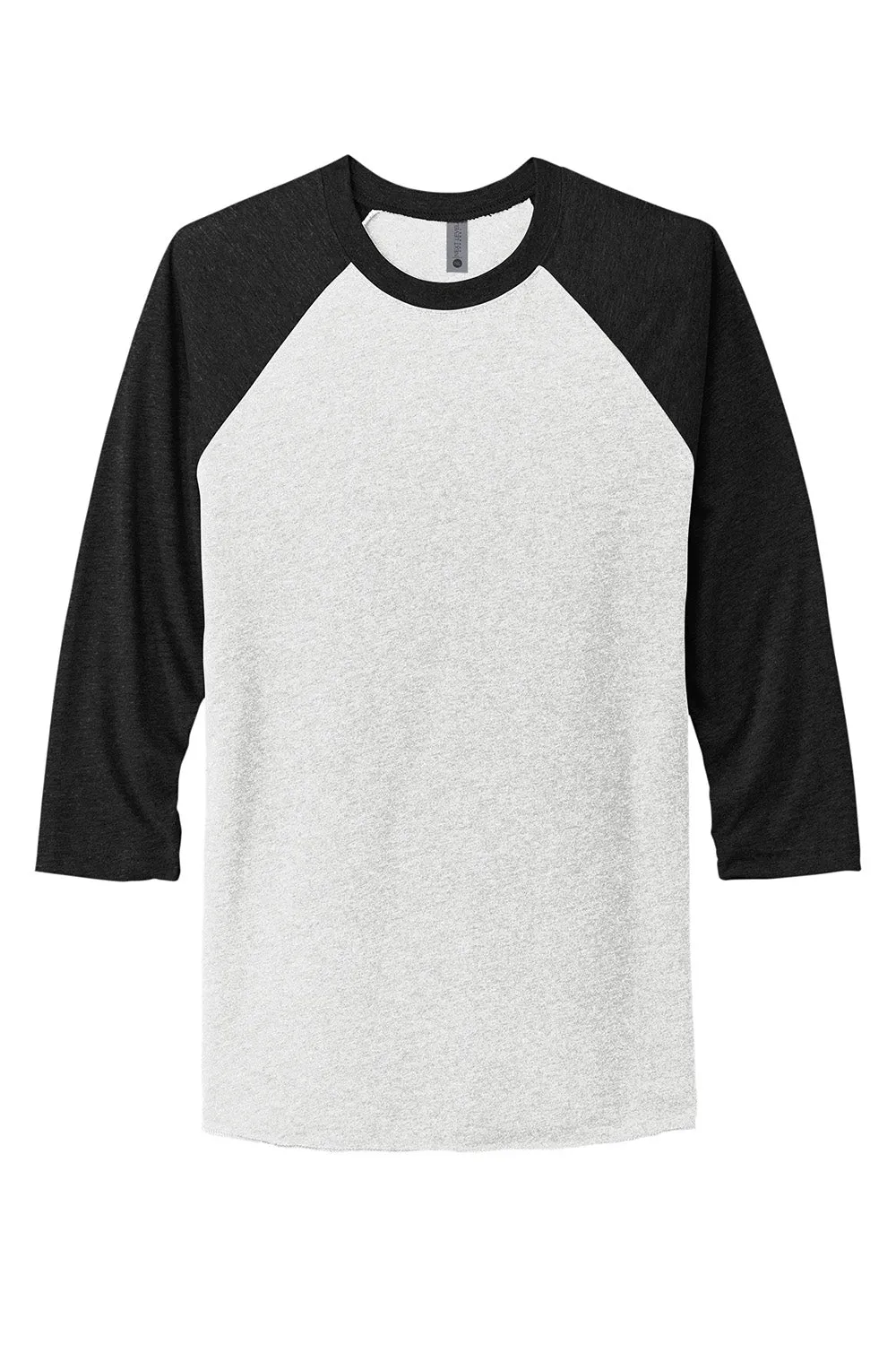 Next Level Mens Jersey 3/4 Sleeve Crewneck T-Shirt - Vintage White/Black