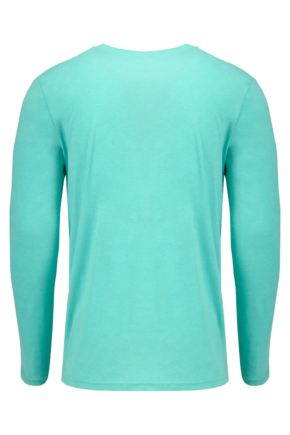 Next Level Mens Jersey Long Sleeve Crewneck T-Shirt - Tahiti Blue