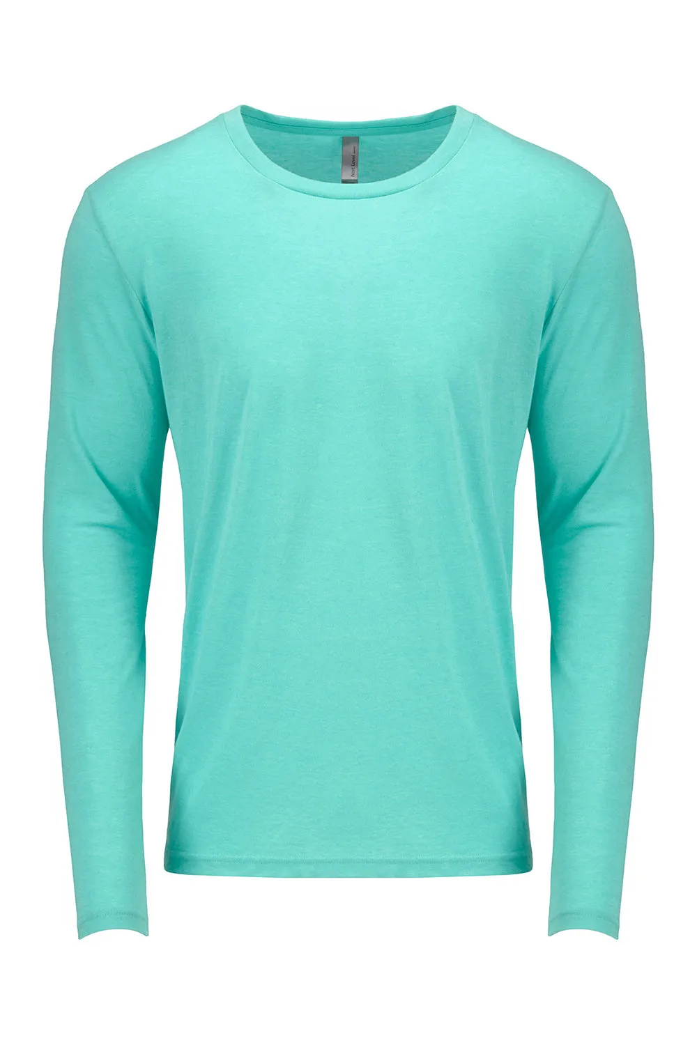 Next Level Mens Jersey Long Sleeve Crewneck T-Shirt - Tahiti Blue
