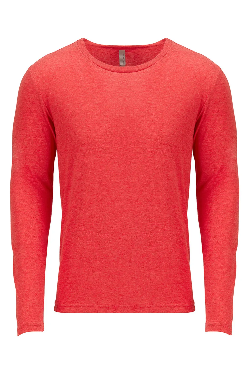 Next Level Mens Jersey Long Sleeve Crewneck T-Shirt - Vintage Red