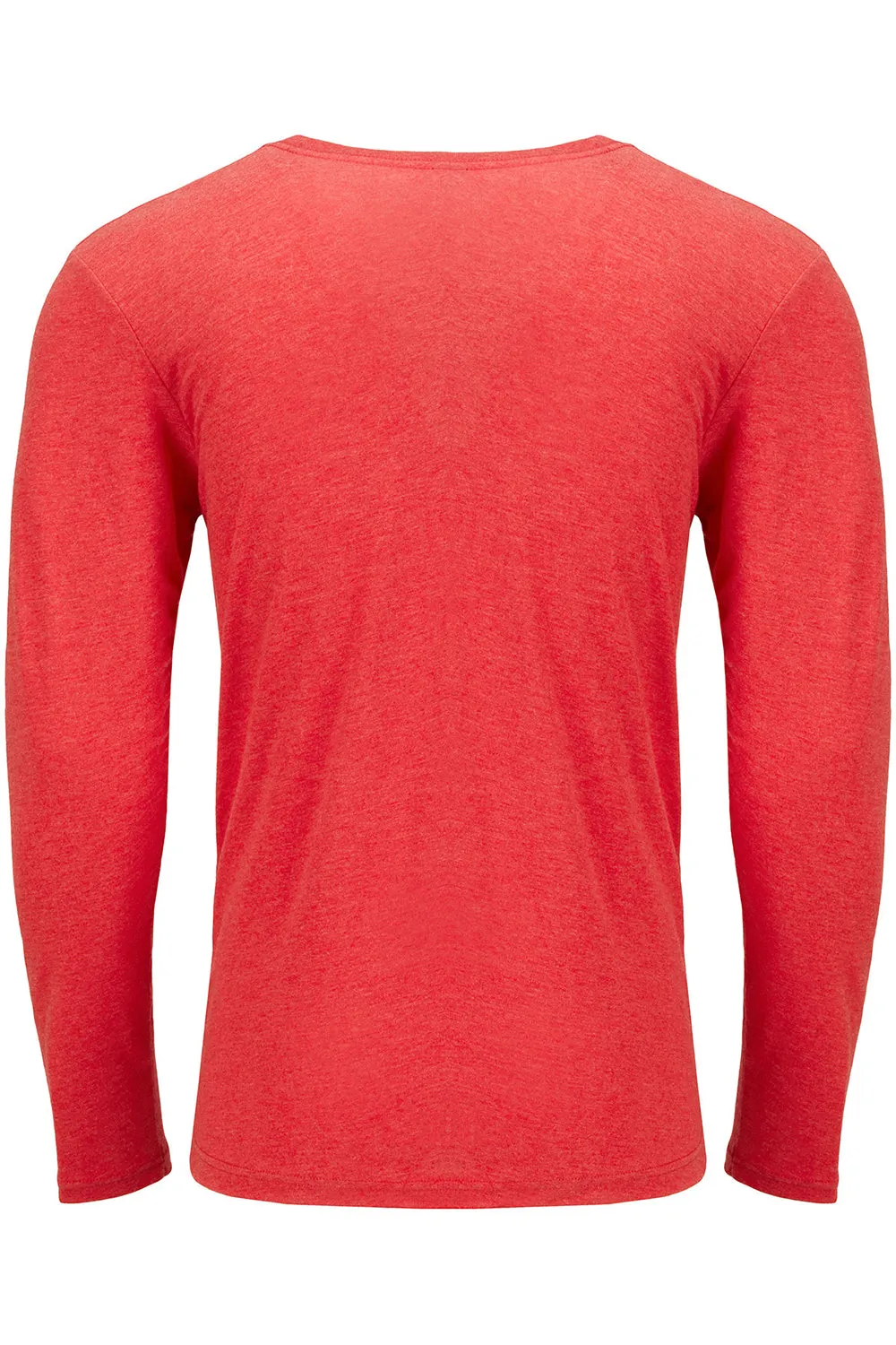 Next Level Mens Jersey Long Sleeve Crewneck T-Shirt - Vintage Red