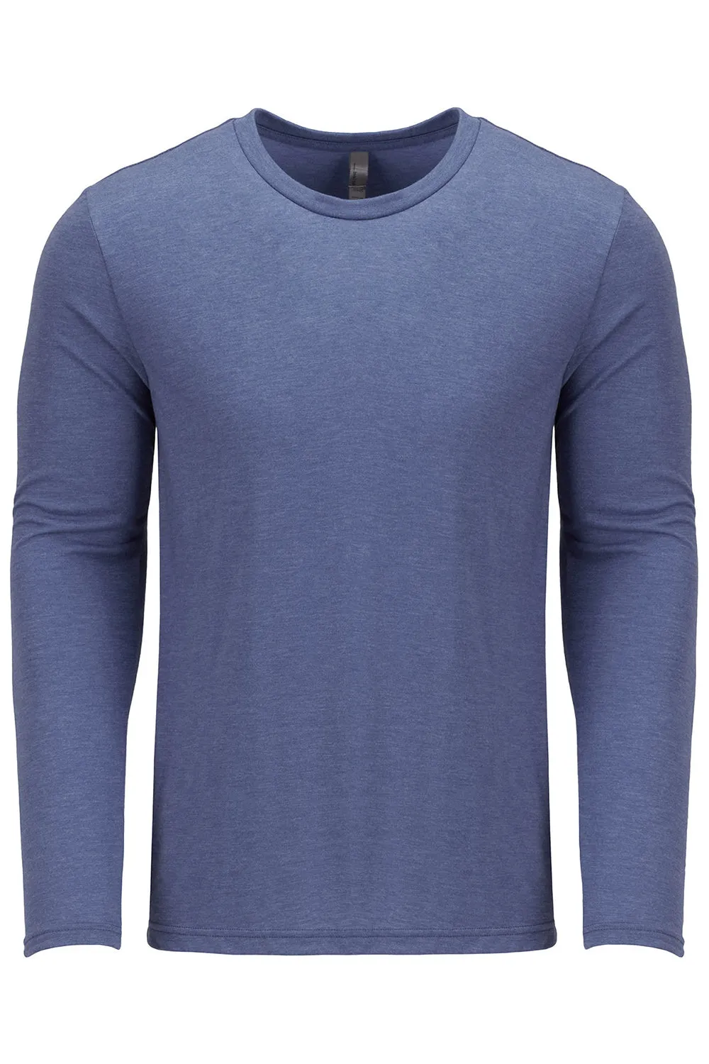 Next Level Mens Jersey Long Sleeve Crewneck T-Shirt - Vintage Royal Blue