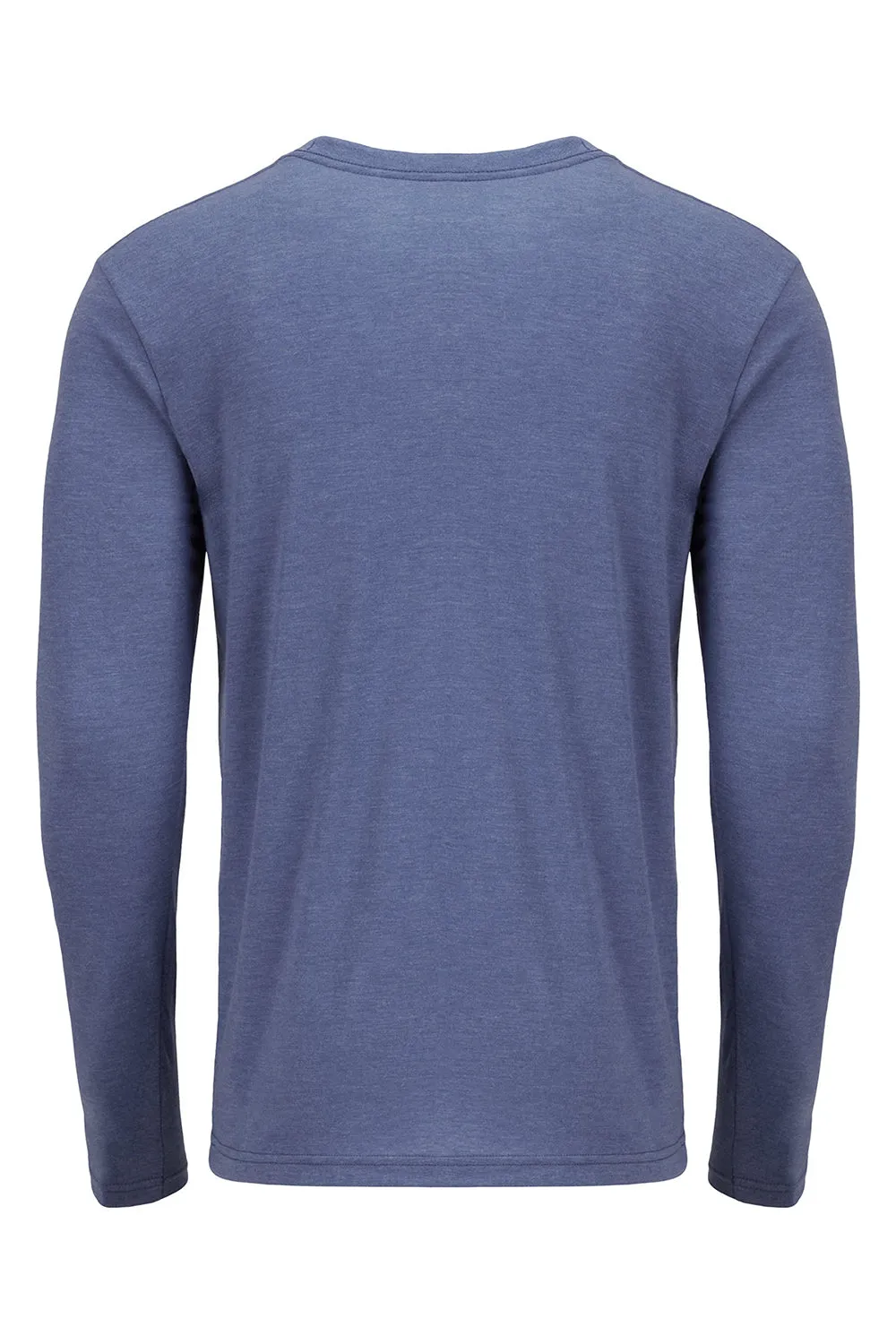 Next Level Mens Jersey Long Sleeve Crewneck T-Shirt - Vintage Royal Blue