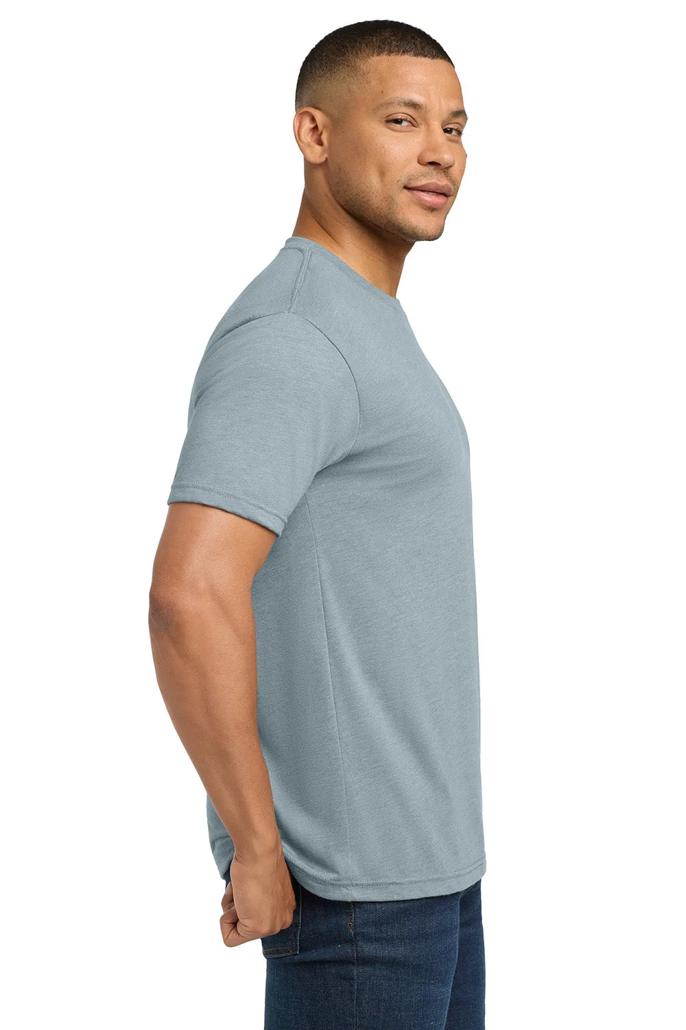 Next Level Mens Jersey Short Sleeve Crewneck T-Shirt - Stonewash Denim Blue