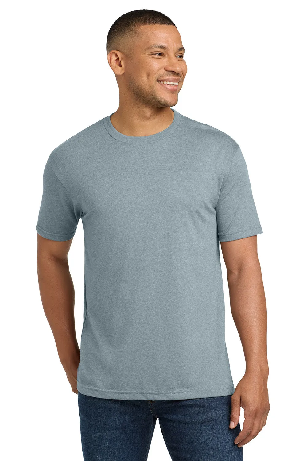 Next Level Mens Jersey Short Sleeve Crewneck T-Shirt - Stonewash Denim Blue