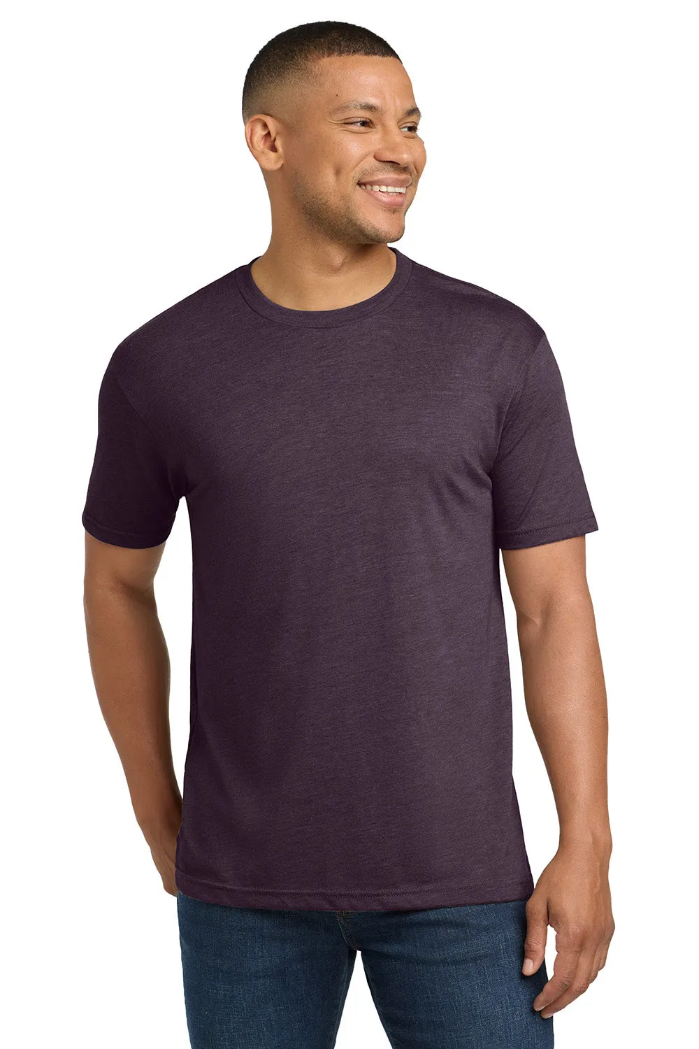 Next Level Mens Jersey Short Sleeve Crewneck T-Shirt - Vintage Purple