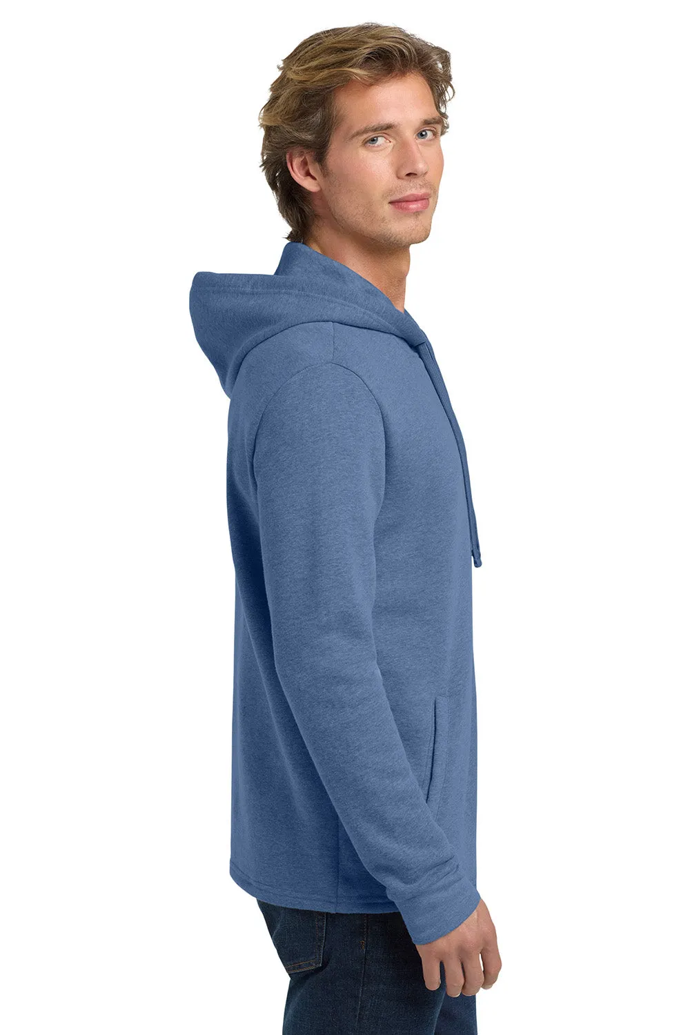 Next Level Mens PCH Fleece Hooded Sweatshirt Hoodie w/ Pockets - Heather Bay Blue