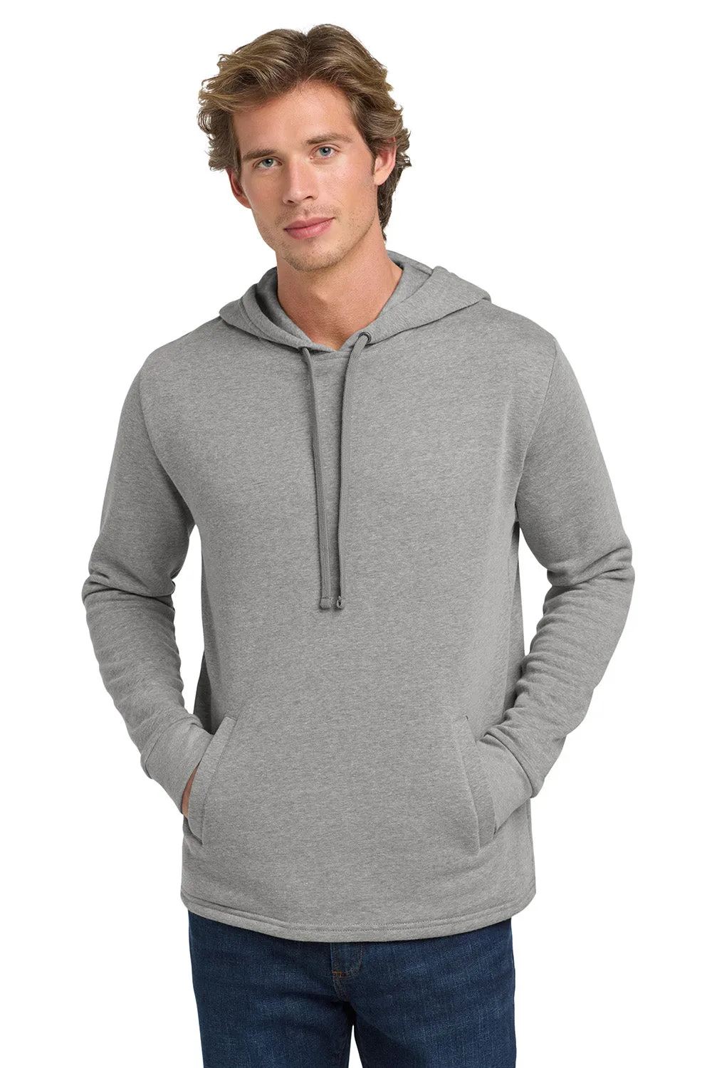 Next Level Mens PCH Fleece Hooded Sweatshirt Hoodie w/ Pockets - Heather Grey