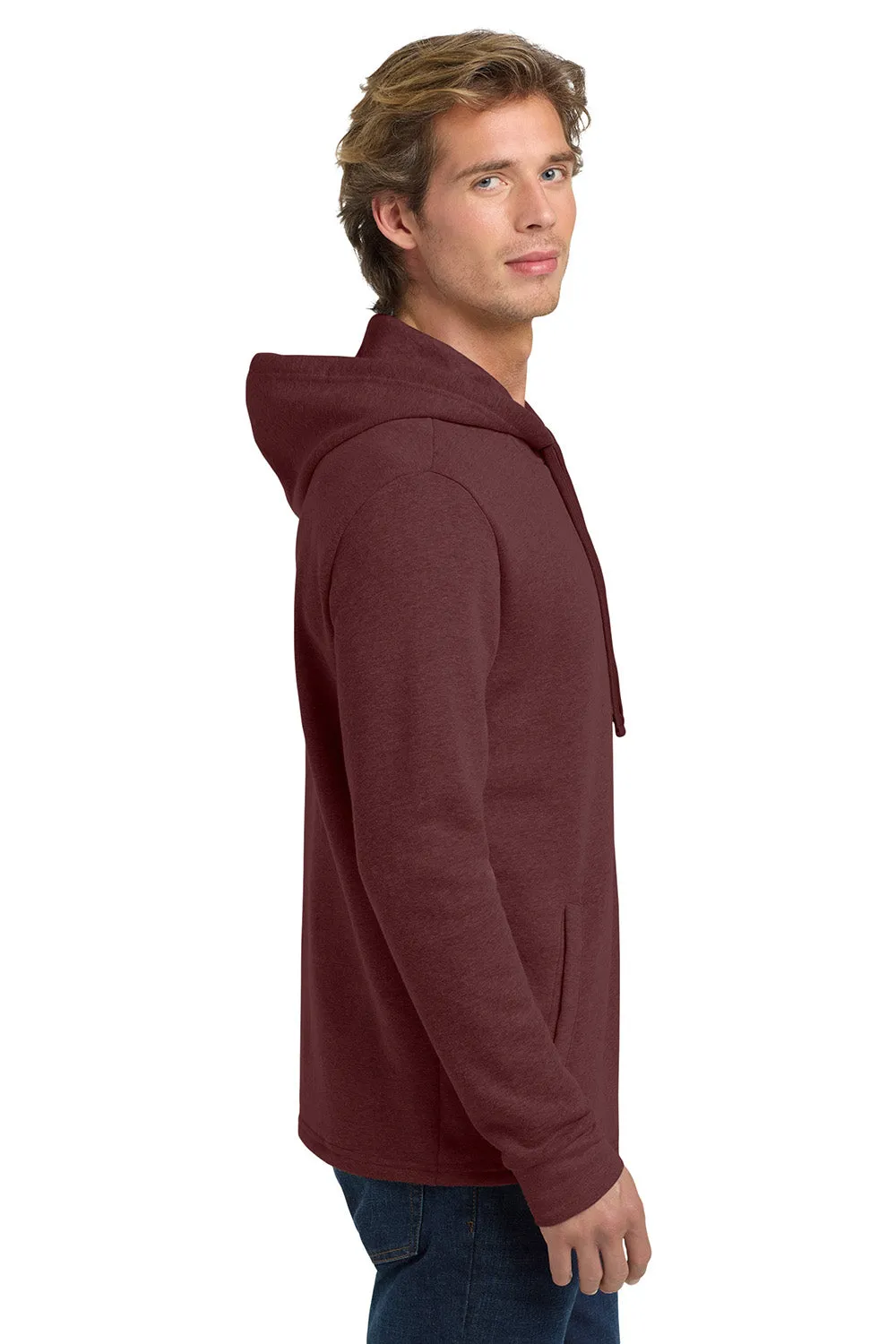 Next Level Mens PCH Fleece Hooded Sweatshirt Hoodie w/ Pockets - Heather Maroon