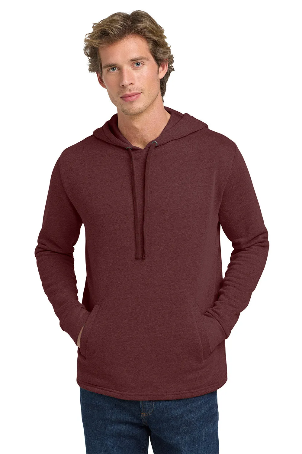 Next Level Mens PCH Fleece Hooded Sweatshirt Hoodie w/ Pockets - Heather Maroon