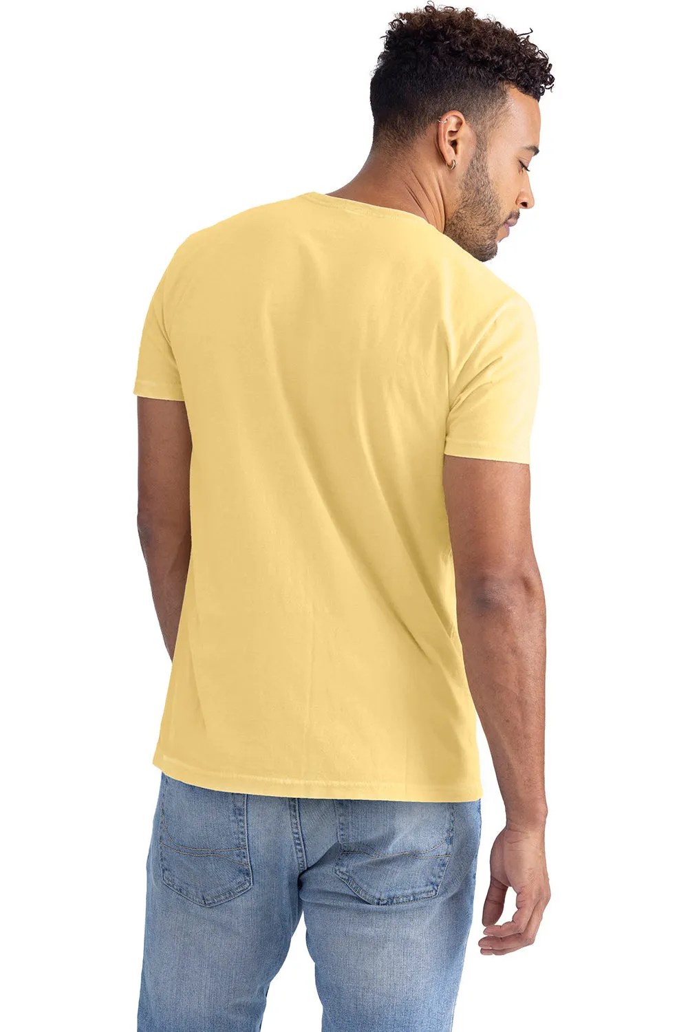 Next Level Mens Soft Wash Short Sleeve Crewneck T-Shirt - Banana Cream Yellow