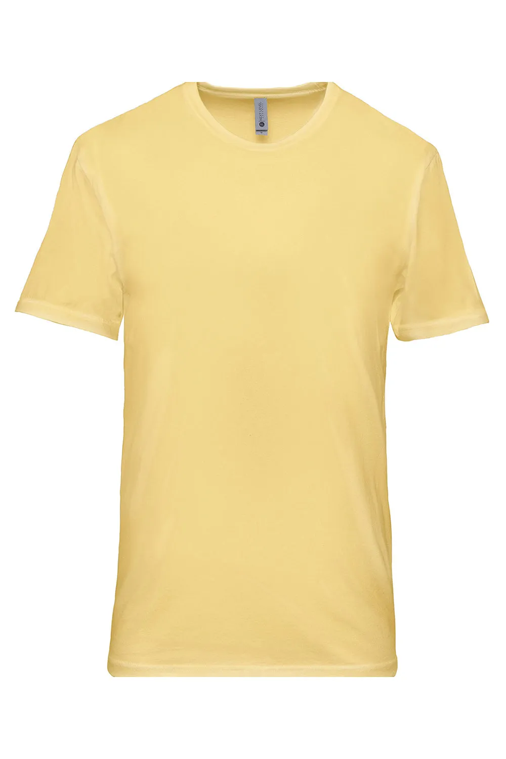 Next Level Mens Soft Wash Short Sleeve Crewneck T-Shirt - Banana Cream Yellow