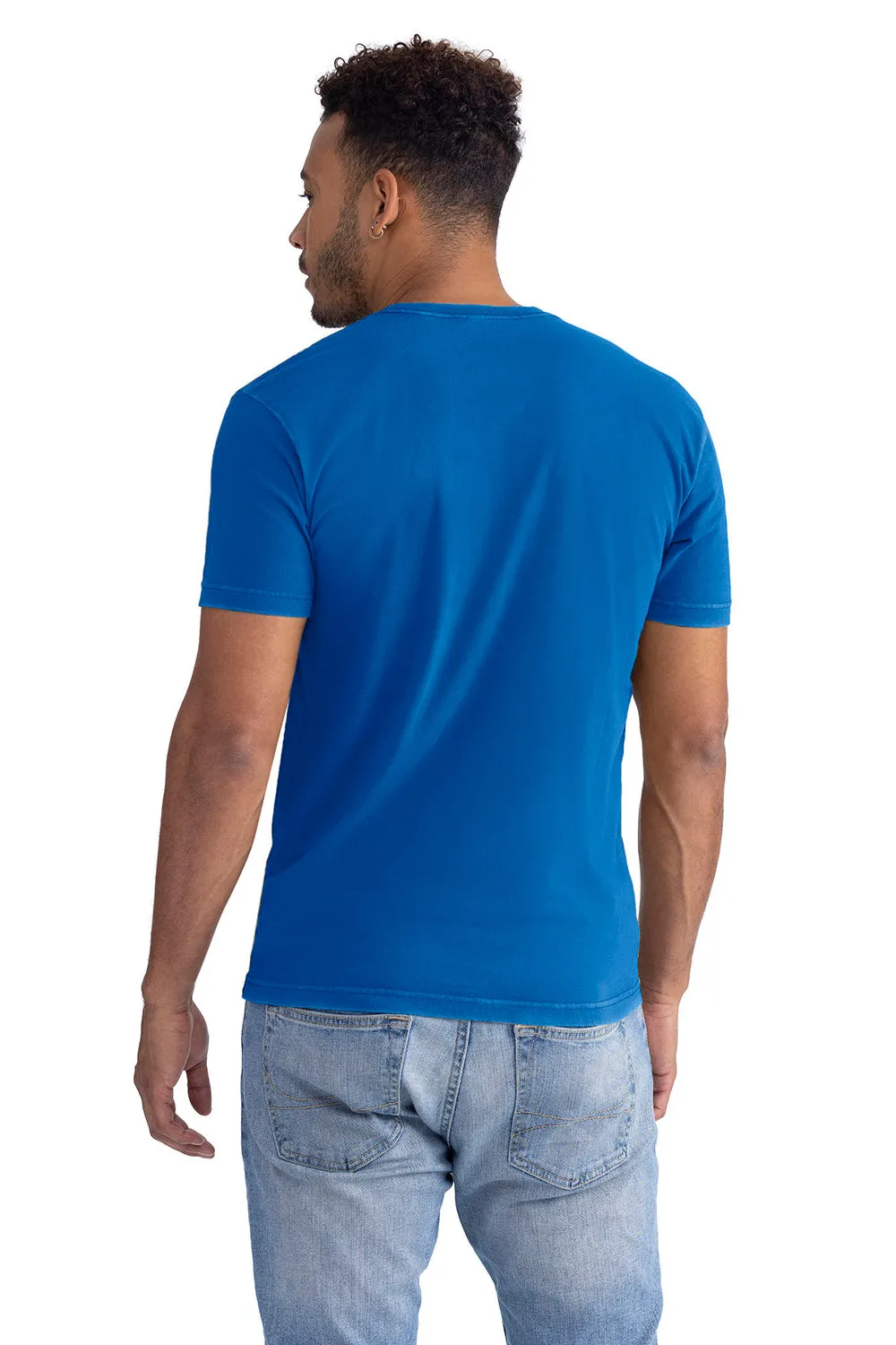 Next Level Mens Soft Wash Short Sleeve Crewneck T-Shirt - Royal Blue