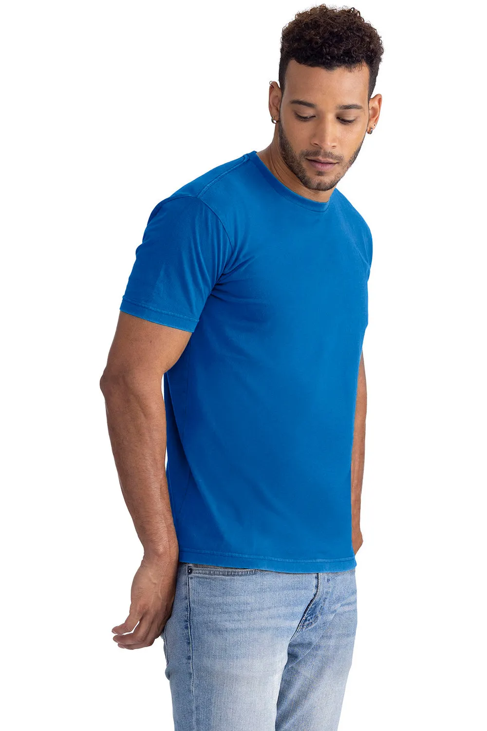 Next Level Mens Soft Wash Short Sleeve Crewneck T-Shirt - Royal Blue