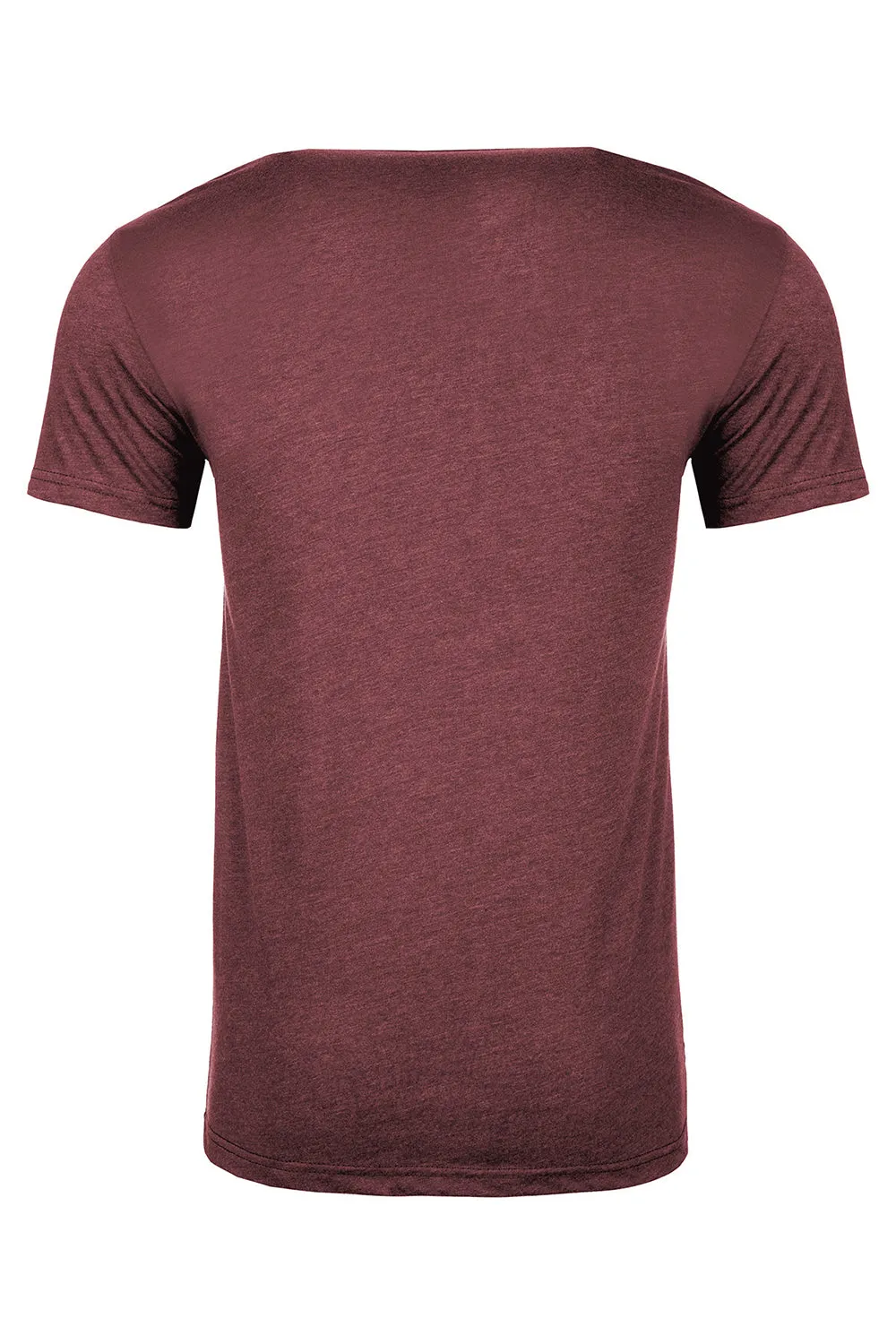 Next Level Mens Sueded Jersey Short Sleeve Crewneck T-Shirt - Heather Maroon