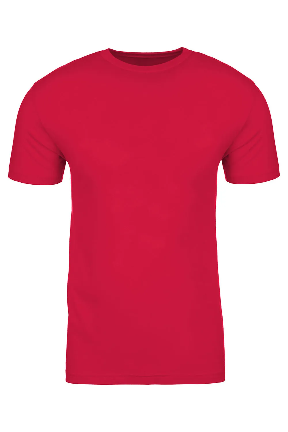 Next Level Mens Sueded Jersey Short Sleeve Crewneck T-Shirt - Red