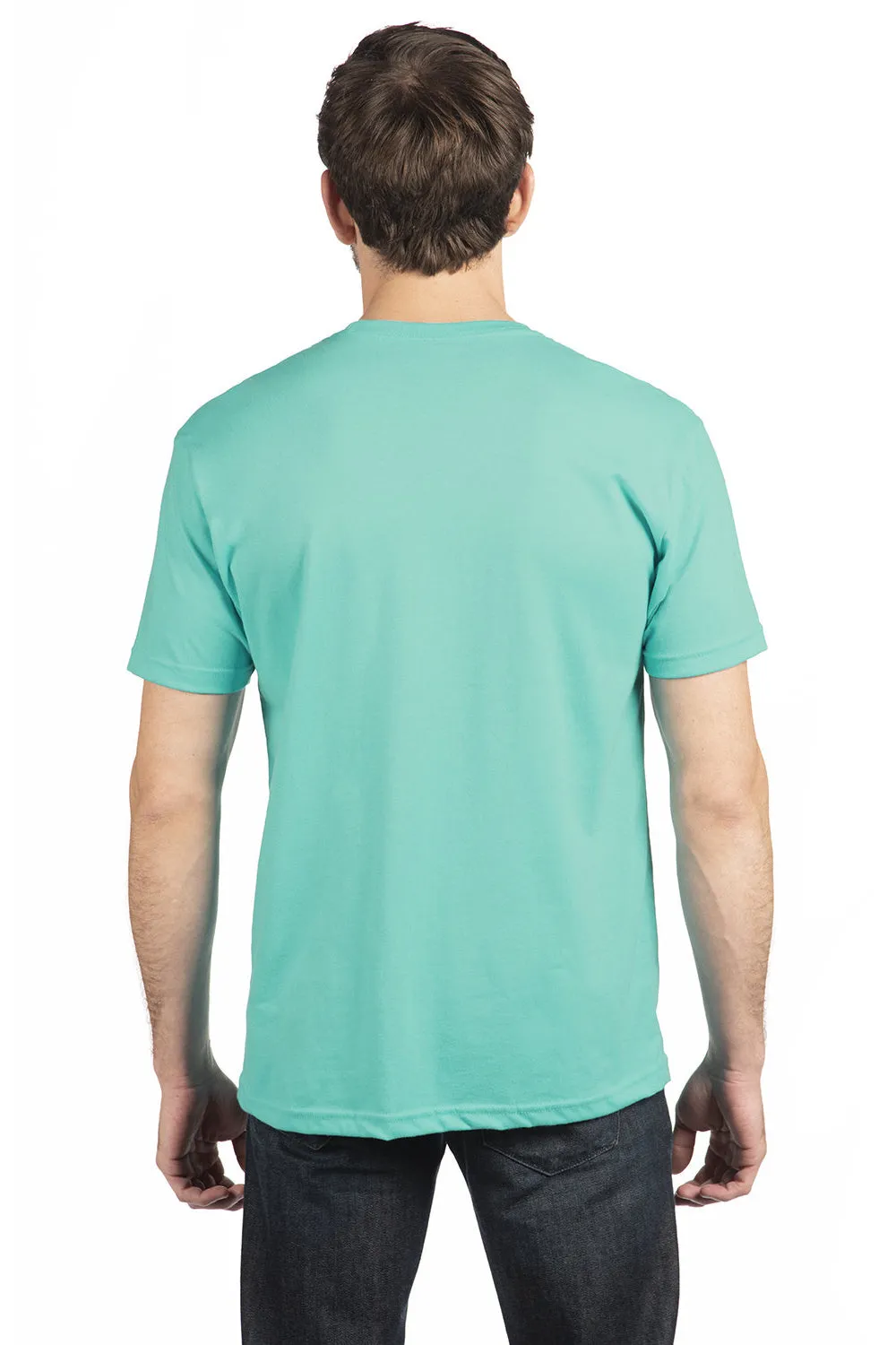Next Level Mens Sueded Jersey Short Sleeve Crewneck T-Shirt - Tahiti Blue