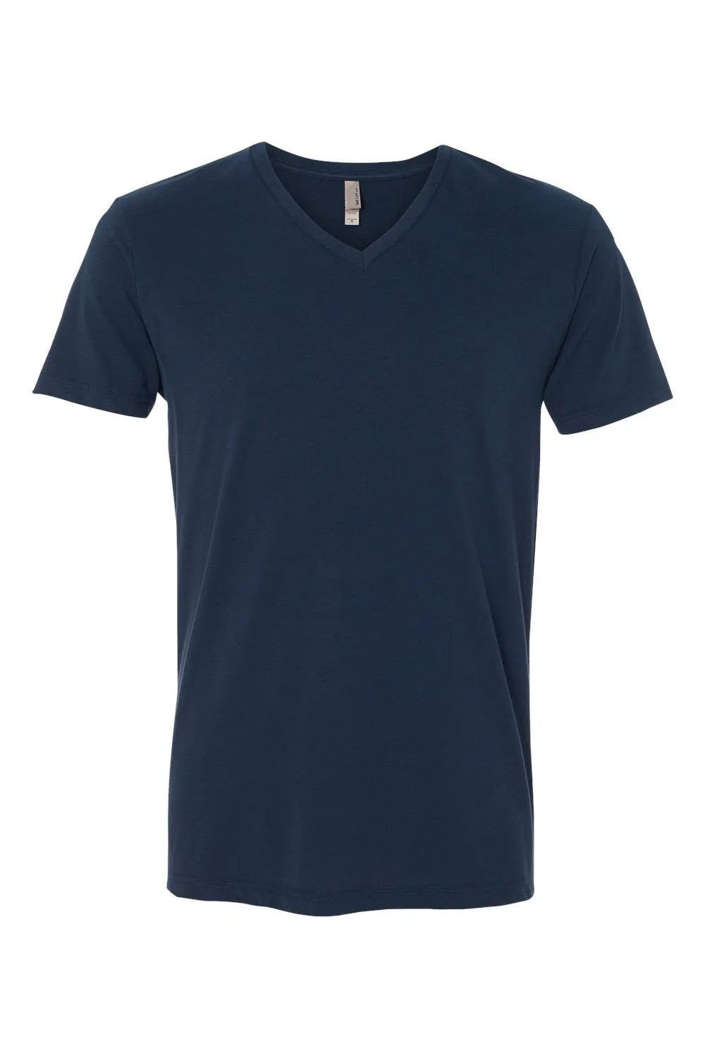 Next Level Mens Sueded Jersey Short Sleeve V-Neck T-Shirt - Midnight Navy Blue