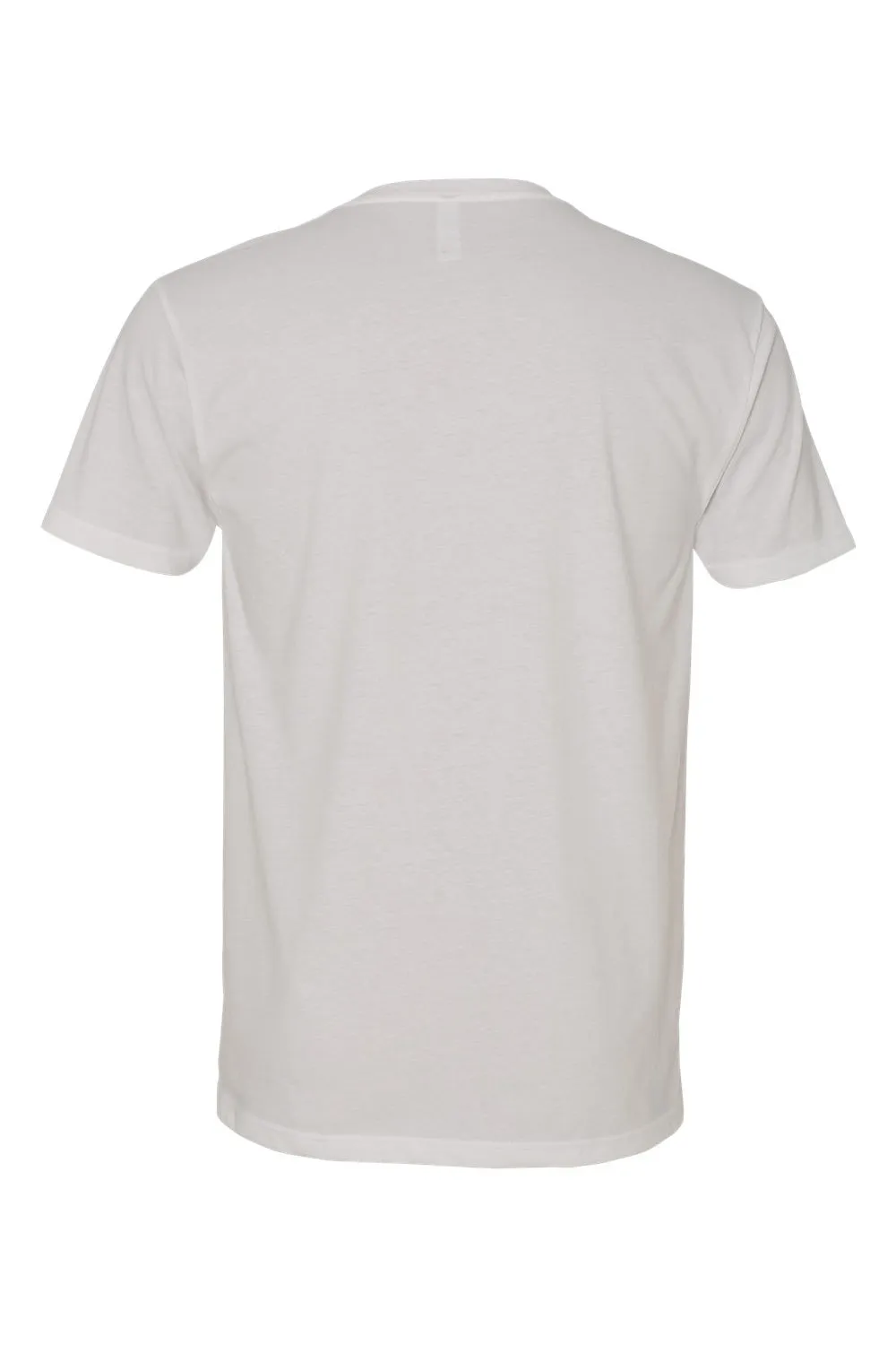 Next Level Mens Sueded Jersey Short Sleeve V-Neck T-Shirt - White