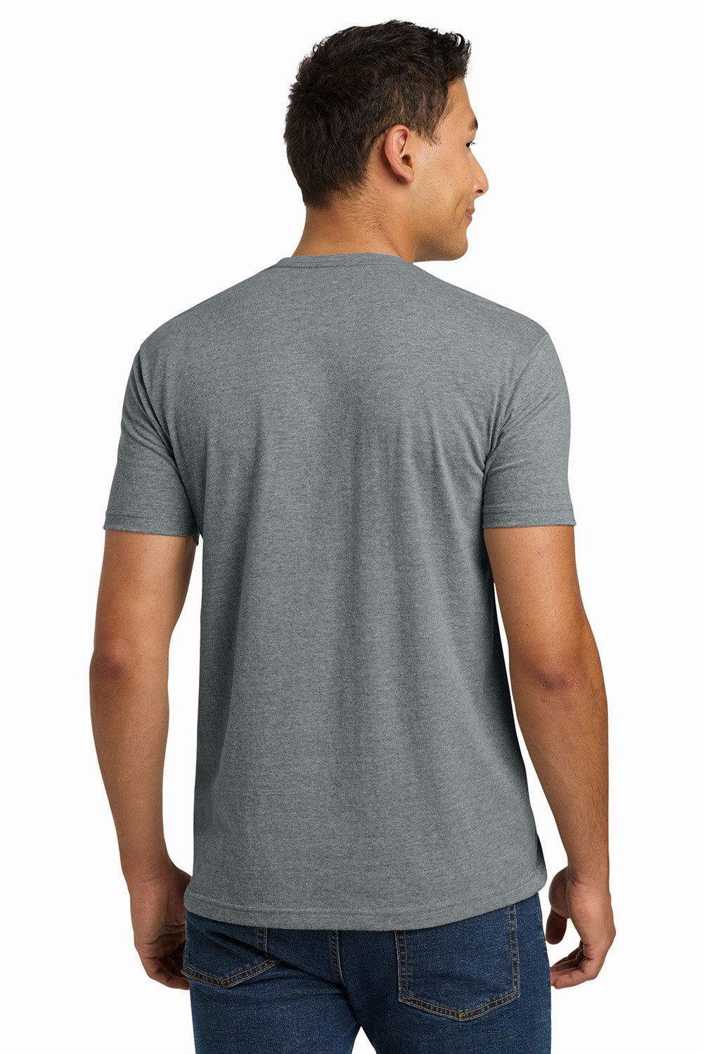 Next Level Mens CVC Jersey Short Sleeve Crewneck T-Shirt - Heather Dark Grey