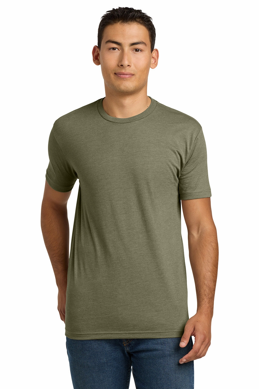 Next Level Mens CVC Jersey Short Sleeve Crewneck T-Shirt - Light Olive