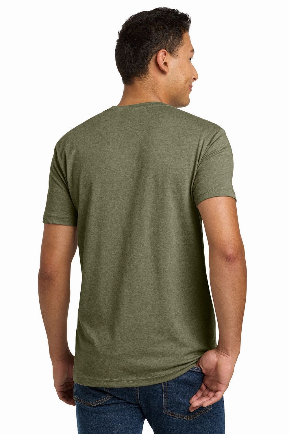 Next Level Mens CVC Jersey Short Sleeve Crewneck T-Shirt - Light Olive
