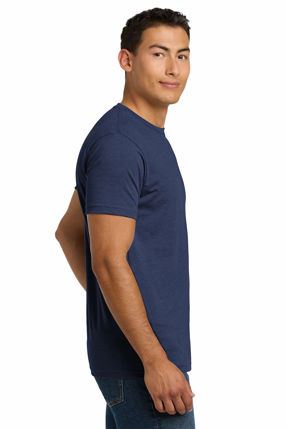 Next Level Mens CVC Jersey Short Sleeve Crewneck T-Shirt - Storm Blue