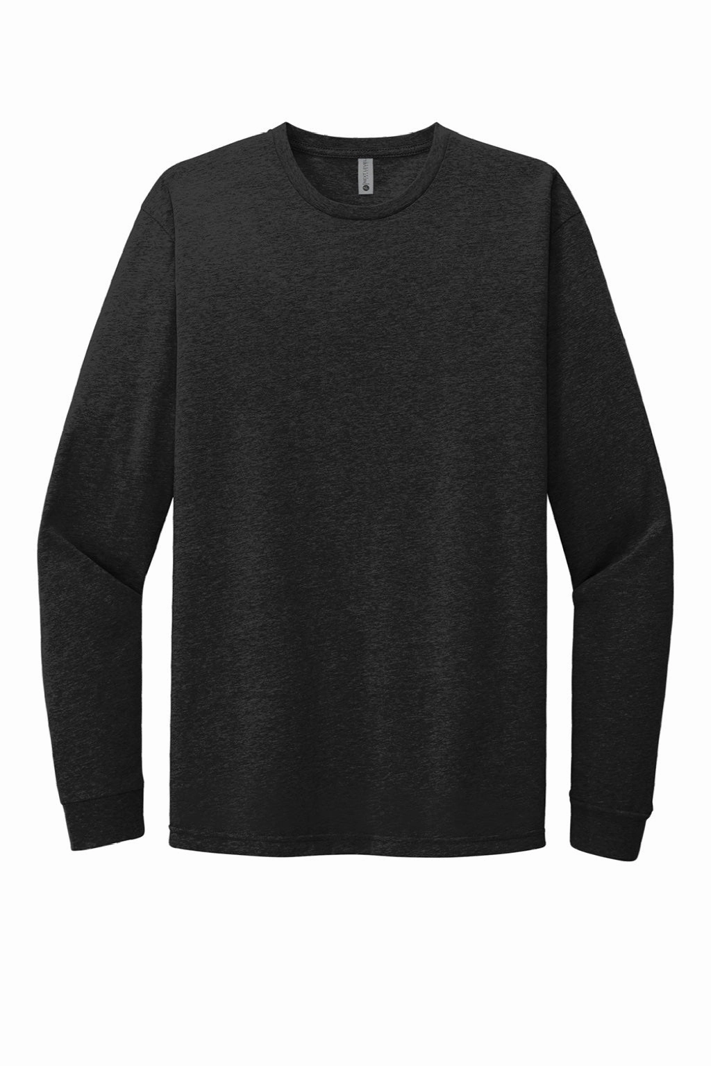 Next Level Mens CVC Long Sleeve Crewneck T-Shirt - Black