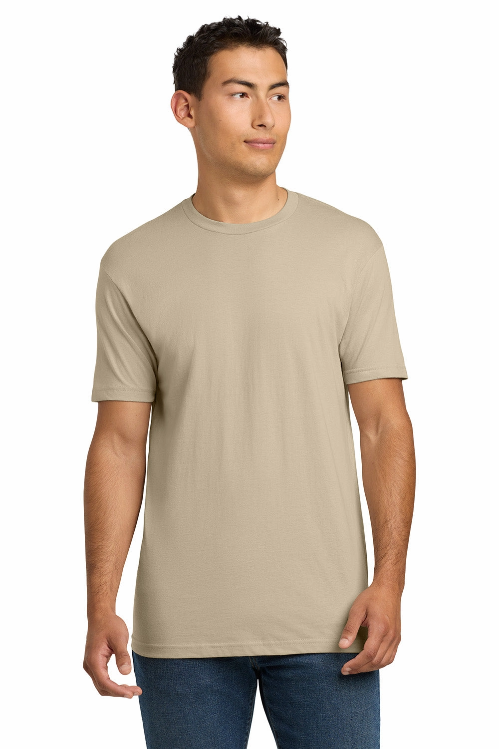 Next Level Mens Fine Jersey Short Sleeve Crewneck T-Shirt - Cream