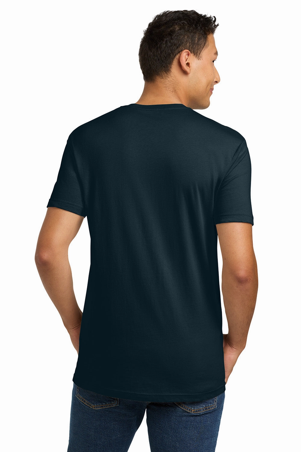 Next Level Mens Fine Jersey Short Sleeve Crewneck T-Shirt - Midnight Navy Blue